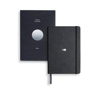 Novium Leatherette A5 Hardcover Notebook - Sleek Inspirational Journal with Acid-free Grid Sheets, Professional and Productivity Enhancing to Achieve Goals