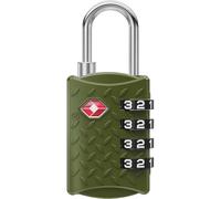 NOVLOCK Suitcase Padlock - TSA Approved Suitcase Lock with 4-Digit Combination - Travel Padlock - Textured Luggage Lock for Suitcases, Backpacks, Cases, Bags - 1-Pack, Green