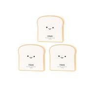 NOVO 3Pcs Cute Toast Diamond Light Eyeshadow Palette 9 Colors Palette Contour Powder Cosmetics