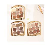 NOVO 3Pcs Cute Toast Diamond Light Eyeshadow Palette 9 Colors Palette Contour Powder Cosmetics
