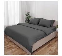 Novo Home Emperor Duvet Cover Set Dark Grey - Soft Microfibre Quilt Cover with 2 Pillowcases | Durable, Easy Care Emperor Bedding for Modern Bedroom Comfort