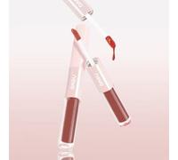 NOVO - Matte Dewy Dual-Effect Lip Gloss - 6 Colors 01# Reddish Brown (1.4g & 1.3g)