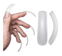NOVO OVO Halloween Curved Full Cover Nail Tips, Gel x Press on Nails, Extra Curved Square Thick Long XL XXL Acrylic Fake Nail Extension kit, Clear French False Nail 12 Sizes 240pc QUEEN SQUARE PRO