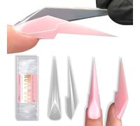 NOVO OVO Nail Dual Forms for Polygel Extension 3D Stiletto 4XL, Extra Long XXXXL Reusable Acrylic Builder Poly Gel Sculptural Molds of Manicure MECHANICAL DRAGON CLAW for Salon DIY x 14 size 140 Pcs