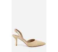 Novo Women's HARRI Raffia Two Part Mid Point Court in Lemon | Size: 6 Novo Lemon 6