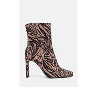 Novo Women's Wide Fit Kira Slim High Block Heel Square Toe Ankle Boot | Size: 6 Novo Multicolor 6