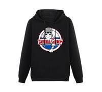 NOVOET Bubba Gump Shrimp Hoody Forrest Gump Inspired Embroidered Hoodie Top Black