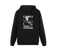 NOVOET Charles Oliveira Fighter Hoody Funny Design Fans Soft Casual Men's Hooded Black