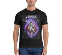 NOVOET Helene-Fischer-Rausch-T-Shirt-Men-Oversized-T-Shirt-Men-Crew Black
