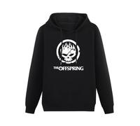 NOVOET The Men'S European And American Punk Band The Offspring Skull Long-Sleeved Hoody Men Black