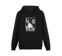NOVOET Wham! 'Edge Of Heaven' Long Sleeve Hoody With Pocket Sweatershirt Hoodie Black