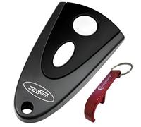 Novoferm Micro Novotron 512 Handheld Transmitter | 2-Channel Remote Control for Garage Doors | 433 MHz KeeLoq Change Code | Includes Aluminium Keyring & Bottle Opener