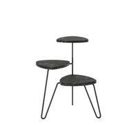Novogratz Athena 3 Shelf Plant Stand In Black Marble Look