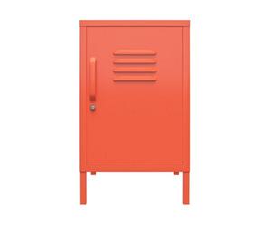 Novogratz Dhp Cache Metal Locker End Table With One Door In Orange