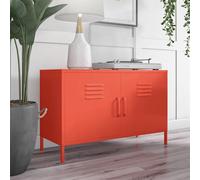Novogratz Dorel Home Cache Metal Locker With 2 Doors Wide In Orange