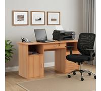 Novogratz Dorel Home Dallas Computer Desk With 4 Drawers In Beech