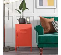 Novogratz Dorel Home Dhp Cache Metal Locker End Table With One Door In Orange