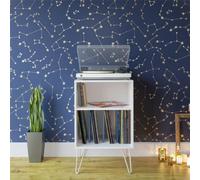 Novogratz Dorel Home Harmony Turntable Stand White / Blue