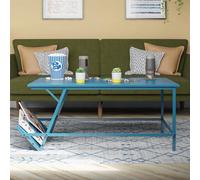Novogratz Dorel Home Regal Coffee Table In Metal Blue