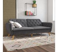 Novogratz Dorel Home Tallulah Sofa Bed With Memory Foam In Velvet Grey