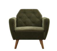 Novogratz Dorel Home Teresa Accent Chair With Memory Foam In Velvet Green