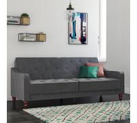 Novogratz Dorel Home Vintage Tufted Sofa Bed In Velvet Grey
