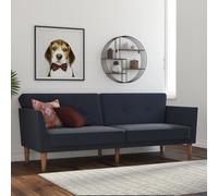 Novogratz Regal Futon Sofa Bed - Blue Linen Fabric - 2180629NUK