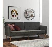 Novogratz Regal Futon Sofa Bed - Grey Linen Fabric - 2180429NUK