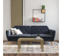 Ng Novogratz Tallulah Memory Foam Futon Blue Velvet, Blue
