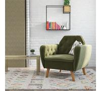 Novogratz Ng Teresa Memory Foam Accent Chair Green Velvet, Green