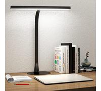 NovoLido LED Desk Lamp, 15.7" Wide Modern Architect Desk Light for Home Office, 10W Bright Tall Flexible Task Lamp for Piano, Monitor, Workbench, 3 Color Modes & 30 Brightness, 1000LM (Black)