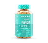 Fibre Gummies - 4000 mg High Fibre - Fibre Supplements with Calcium for Gut Health and Digestive System Support - Vitamin D, B12, Chromium and Inulin - 60 Gummies - by Novomins