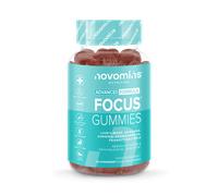 Focus Gummies - Ashwagandha, Lions Mane, Gingko Biloba, Vitamin B12 & Caffeine - 1-Month Supply - Focus, Memory & Energy Support - Gluten-Free Nootropics & Mushrooms - 60 Gummies - Novomins