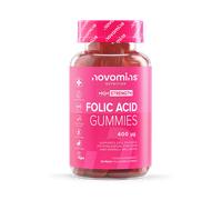 Folic Acid Gummies - 3 Month Supply of Folic Acid - High Strength 400 MCG - Prenatal Pregnancy Gummies Health & Maternal Tissue Growth During Pregnancy - Novomins