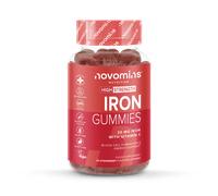 Novomins Iron 20mg + Vitamin C Strawberry Flavoured 60 Gummies
