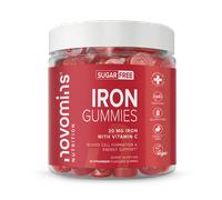Novomins Iron 20mg + Vitamin C Sugar-Free Strawberry Flavoured 60 Gummies