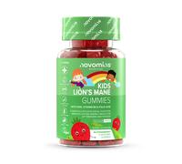 Kids Lions Mane Gummies - 30 Sugar Free Gummies - Mushroom Complex with Zinc, Vitamin B6, Folic Acid - Sugar-Free - Lions Mane Supplement for Mental Performance - Vegan - Strawberry Flavour - Novomins