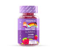Kids Night-Time Gummies - 30 Gummies - Magnesium, L-Theanine, Vitamin B Complex - Vegan & Gluten-Free - Suitable for Ages 3+ - Novomins