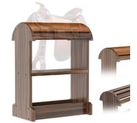 Novona Extra-Large Wood Saddle Rack, Ideal Saddle Stand for Horse Tack Organizers & Western Saddles Sstand, Stores & displays Your Trophy Saddles (Walnut Brown)