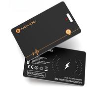 NOVOO Wallet Tracker Card, Rechargeable Wallet Finder (Wireless charging), Bluetooth Tracking Card - 1.9mm Thin, IP68 Waterproof(Only IOS, Apple Find My) Anti-loss GPS Air Tag for Passports, Luggage