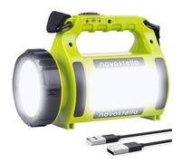 NOVOSTELLA Rechargeable LED Torch, Multi-Functional Camping Light, 2000mAh Waterproof Outdoor Spotlight Searchlight, High Power Beam Flashlight, 650l