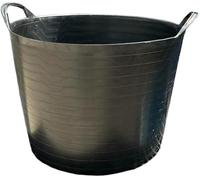 Novostyl 42L Flexi Tubs 1 Pack - Versatile Large Garden Tubs with Handles, Handy Builders Buckets Heavy Duty, Ideal Bath Bucket & Flexi Bucket, Durable Flexible Buckets for Home & Garden ((BLACK))