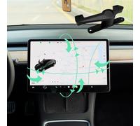 Novozopai Tesla Model Y/3 Screen Swivel Tilt Mount,Four Directions UP/Down/Left/Right, Fit for Tesla Model 3 2017-2023/Model Y 2019-2024 Screen Rotating Holder Aluminium Alloy Navigation Bracket.