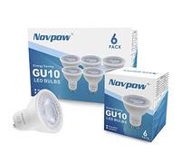 novpow GU10 LED Bulbs 6 Pack, 6W 450LM Warm White 3000K, 50W Halogen Equivalent, Non-Dimmable GU10 Spotlight Bulbs, 38° Beam Angle, AC 220-240V Energy Saving LED Lights