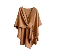 Novryxa The Fleece Drape Shawl, Elegant Warm Soft Open Front Poncho Sweater Wrap, Women's Elegant Knitted Shawl with Loop Closure for Spring Fall Winter (#4)