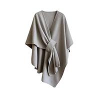 Novryxa The Fleece Drape Shawl, Elegant Warm Soft Open Front Poncho Sweater Wrap, Women's Elegant Knitted Shawl with Loop Closure for Spring Fall Winter (#5)