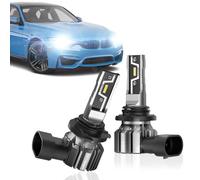 NOVSIGHT 9006 Fog Light Bulbs, 50000 Lumens, Super Bright 6500K, Fanless Light, 1:1 Design, Plug and Play, HB4 Fog Lights, Pack of 2