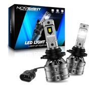 NOVSIGHT H10 LED Fog Light Bulbs 400% Bright 13000LM, 9145 9140 9045 9040 LED Fog Lights 6500K White, Plug and Play Fast Cooling Replacement, IP68 Waterproof, Pack of 2