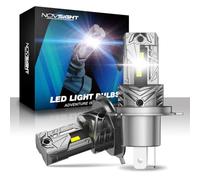 NOVSIGHT H4 LED Headlight Bulb - 1:1 Mini Size 6500K Cool White Light, 60W 24000LM H4 Headlight Bulbs Car Conversion Kit, Plug and Play,IP68 Waterproof,Pack of 2