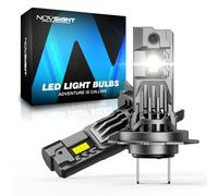 NOVSIGHT H7 LED Headlight Bulbs - 36000LM 100W H7 Headlght Bulb 6500K Cool White Light,1:1 Mini Size Plug and Play Conversion Kit,IP68 Waterproof, Pack of 2